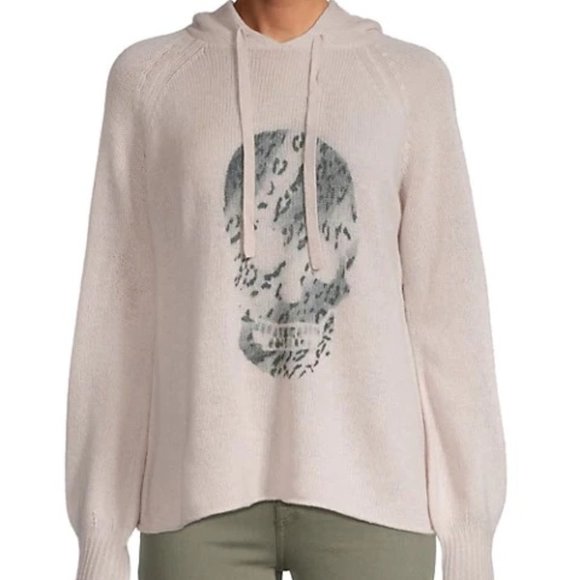 Celina Skull Cashmere Hooded Sweater from 360 CASHMERE - Picture 1 of 6